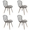 vidaXL spisebordsstole 4 stk. naturlig rattan brun