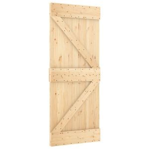 vidaXL Skyded&oslash;r NARVIK 85 x 210 cm (152,5 cm) Naturfarvet og sort