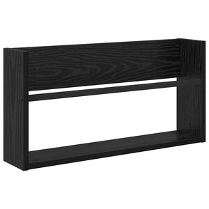 vidaXL Magasin Rack med hylde Sort eg 60 x 12 x 30 cm Konstrueret tr&aelig;