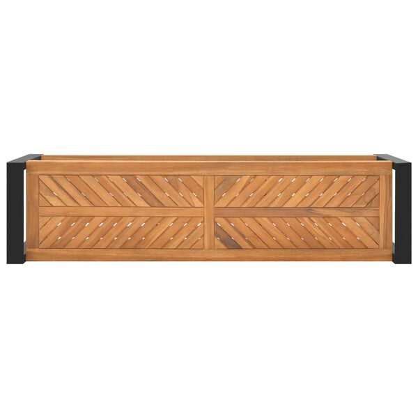 vidaXL b&aelig;nk 120 cm massivt teaktr&aelig;