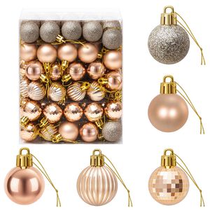 vidaXL Julekugles&aelig;t 150 stk. Rosenguld 3 cm Polystyren