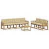 vidaXL Udend&oslash;rs sofagruppe med pude 8 pcs Hvid og Beige