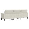 vidaXL 3-personers sofa 210 cm fl&oslash;jl cremefarvet