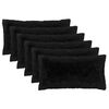 vidaXL Pude 6 stk. HEERLEN Sort 40 x 80 cm PV Fleece