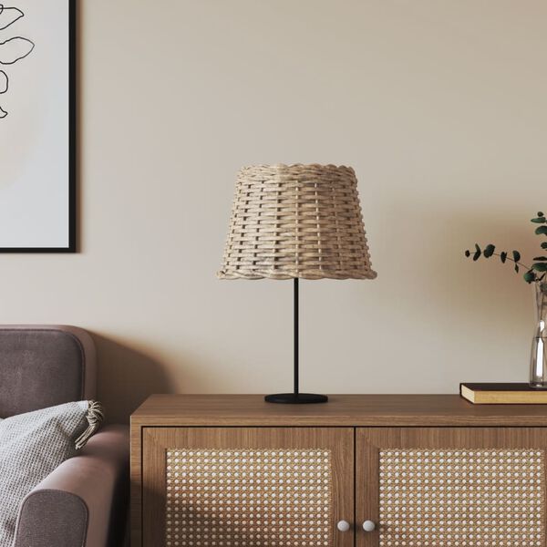 vidaXL lampeskærm Ø30x20 cm flet brun