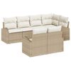 vidaXL Havesofa S&aelig;t Beige polyrattan
