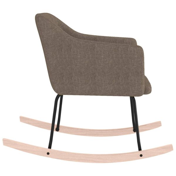 vidaXL gyngestol stof gr&aring;brun