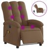 vidaXL eldrevet massagestol stof brun