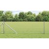 vidaXL Hegnsp&aelig;l S&oslash;lv 50 x 0,8 m (25 x 25 mm net) St&aring;l