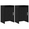 vidaXL Sengeborde 2 pcs Sort eg 40 x 30 x 60 cm Konstrueret tr&aelig;