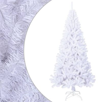 vidaXL kunstigt juletræ med tykke grene 240 cm PVC hvid