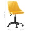 vidaXL drejelige spisebordsstole 4 stk. fl&oslash;jl gul