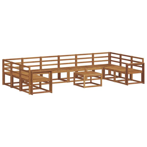 vidaXL Udend&oslash;rs sofagruppe 11 pcs Naturfarvet Massivt Akacietr&aelig;