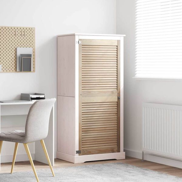 vidaXL Skabsdør Naturfarvet 140.5 x 2.1 x 49.5 cm Massivt fyrretræ