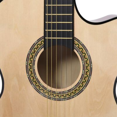 vidaXL western guitarsæt 12 dele med equalizer og 6 strenge