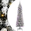 vidaXL Kunstigt juletr&aelig; Hvid 240 cm PVC og metal og plast