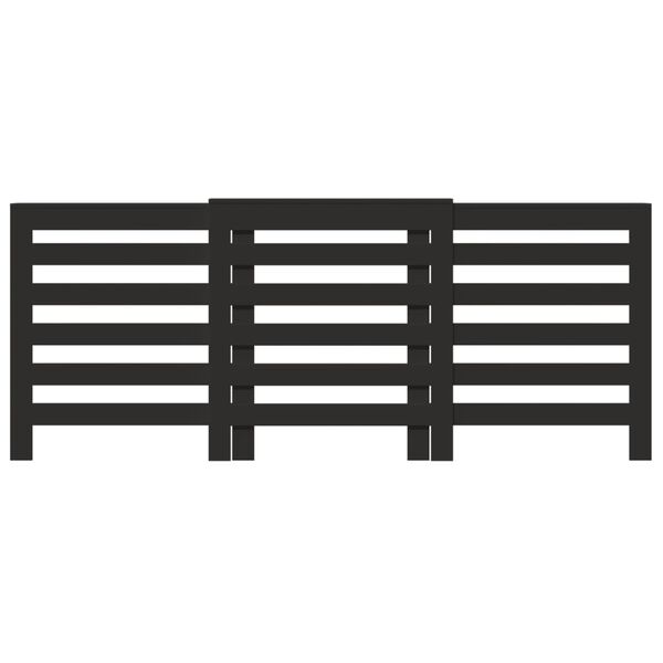 vidaXL radiatorskjuler 205x21,5x83,5 cm konstrueret tr&aelig; sort