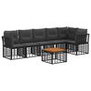 vidaXL Havesofa S&aelig;t 7 stk. Sort og M&oslash;rkegr&aring; polyrattan