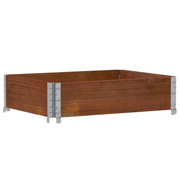 vidaXL plantekasse 80x60 cm massivt fyrretr&aelig; brun