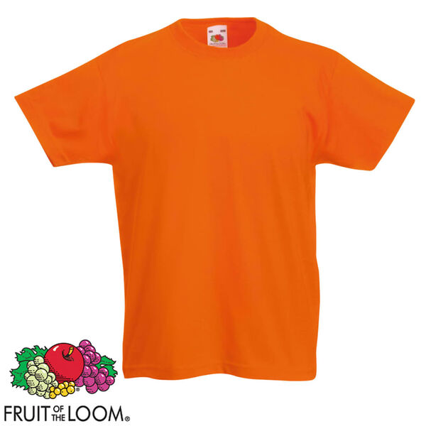 Fruit of the Loom originale T-shirts til b&oslash;rn 5 stk. str. 128 orange