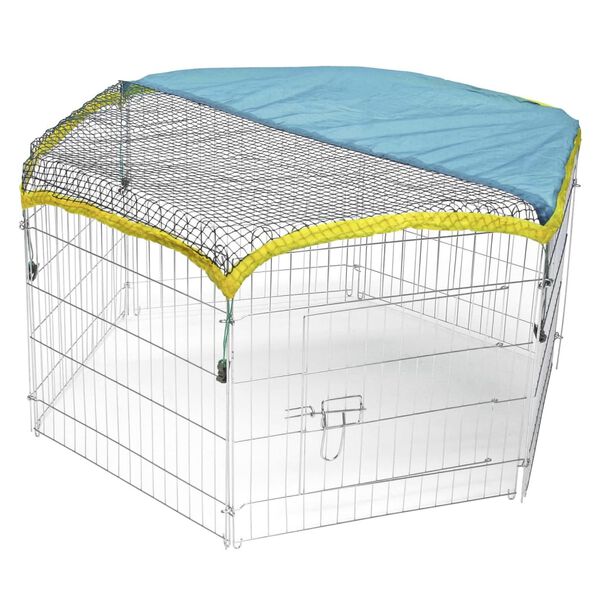 Kerbl udendørs indhegning til små dyr sekskantet 56,5x56,5 cm krom