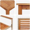 vidaXL Have Spisebordssæt 7 pcs Beige Massivt Akacietræ