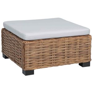 vidaXL Fodst&oslash;tte med Pude GENDT Naturlig rattan Naturfarvet