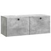vidaXL V&aelig;gh&aelig;ngt TV-skab 78,5 x 31 x 30 cm Betongr&aring; Konstrueret tr&aelig;