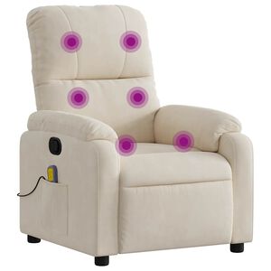 vidaXL massagestol mikrofiberstof beige