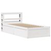 vidaXL sengeramme med sengegavl 75x190 cm massivt fyrretr&aelig; hvid