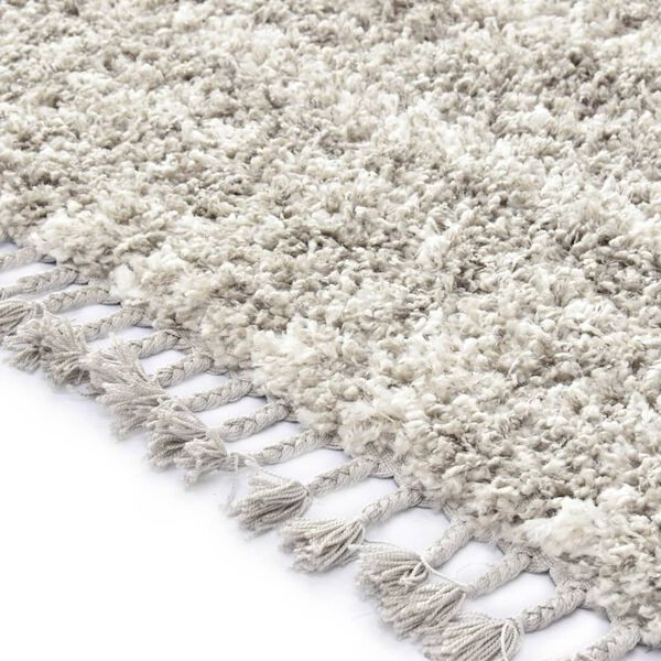vidaXL shaggy t&aelig;ppe Berber PP 80 x 150 cm sandfarvet og beige