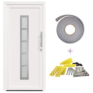 vidaXL Hovedd&oslash;r 98 x 208 cm PVC Hvid