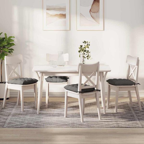 vidaXL S&aelig;depuder 4 pcs Lysegr&aring; 40 x 40 x 6 cm Velourstof