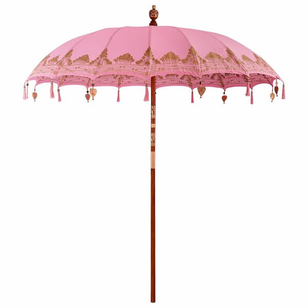 vidaXL Balinesisk Parasol Lyser&oslash;d 215 x 215 x 260 cm