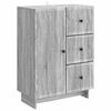 vidaXL Sideboard Gr&aring; sonoma-eg 66 x 34,5 x 90 cm Konstrueret tr&aelig;