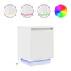 vidaXL sengeskabe 2 stk. med LED-lys 38x34x50 cm hvid