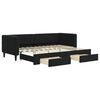 vidaXL daybed med udtr&aelig;k og skuffer 80x200 cm velour sort