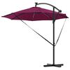vidaXL Kantilever bananparasol Bordeauxrød 294 x 294 x 248 cm