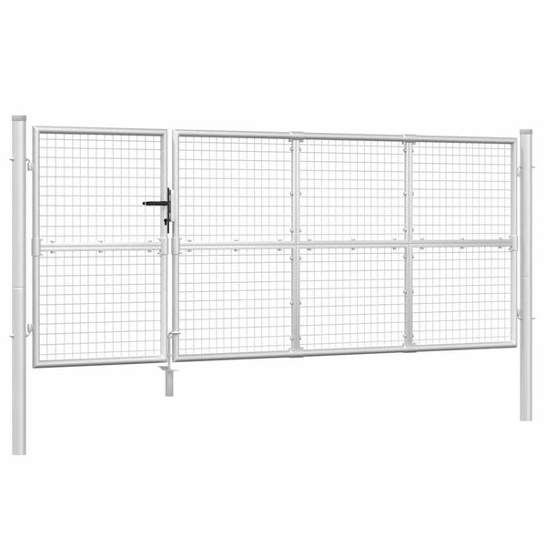 vidaXL havel&aring;ge i net s&oslash;lv 350x125 cm galvaniseret st&aring;l