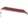 vidaXL markise med LED-lys 400x350 cm automatisk betjening bordeaux