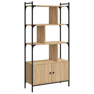 vidaXL reol med l&aring;ger Sonoma eg 76,5x30x154,5 cm konstrueret tr&aelig;
