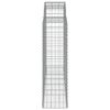 vidaXL buede gabionkurve 2 stk. 200x50x140/160 cm galvaniseret jern