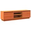 vidaXL tv-bord 140x35x40 cm massivt fyrretr&aelig; gyldenbrun