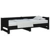 vidaXL daybed med udtr&aelig;k 2x(90x200) cm massivt fyrretr&aelig; sort