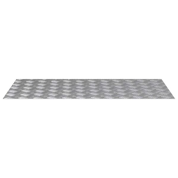 vidaXL Trappe Tread Rektangul&aelig;r 4 pcs S&oslash;lv 100 x 50 cm Aluminium