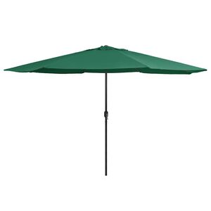 vidaXL parasol 390 cm metalstang gr&oslash;n