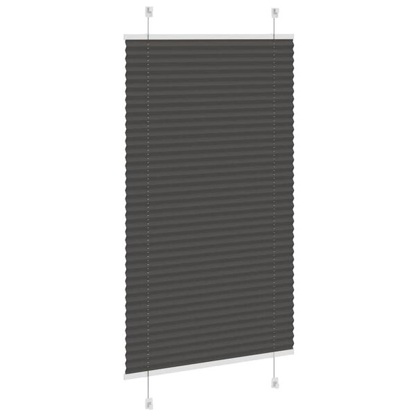 vidaXL Plisségardin Sort 80x100 cm Stofbredde 79,4 cm Polyester