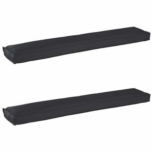 vidaXL Palle Pudes&aelig;t 2 stk. Oxford Stof Sort 200 x 40 x 8 cm