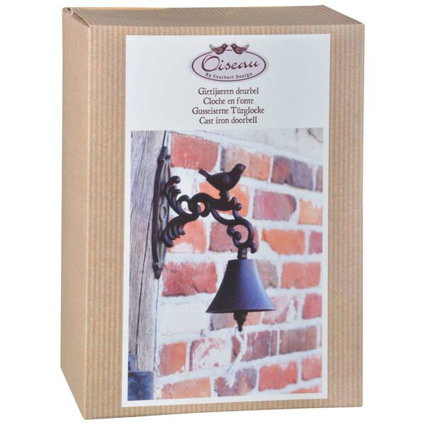 Esschert Design dørklokke i støbejern brun BR22