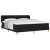 vidaXL Box spring seng med madras Sort 180 x 200 cm Stof